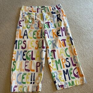 Anthropologie Maeve Multicolor Graphic Pants